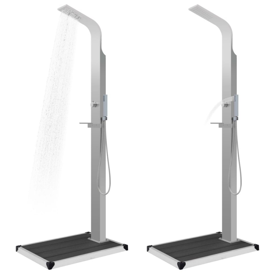 Ducha de jardín con plato acero inoxidable y