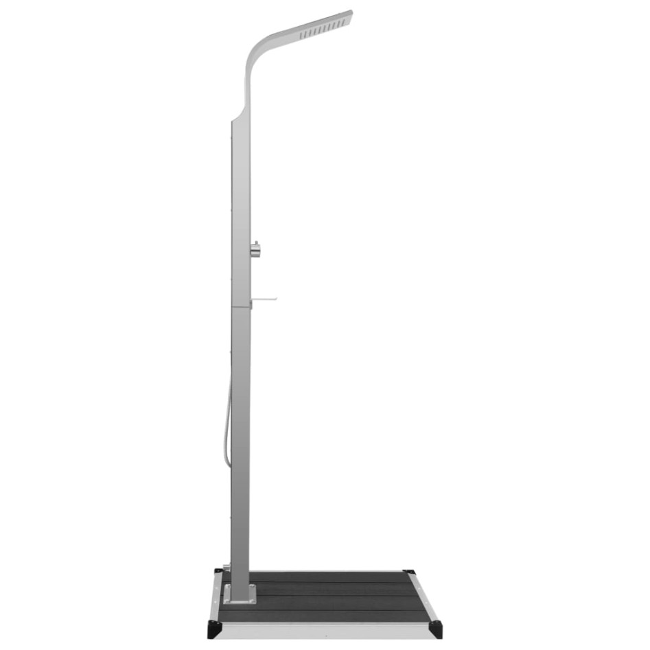 Ducha de jardín con plato acero inoxidable y