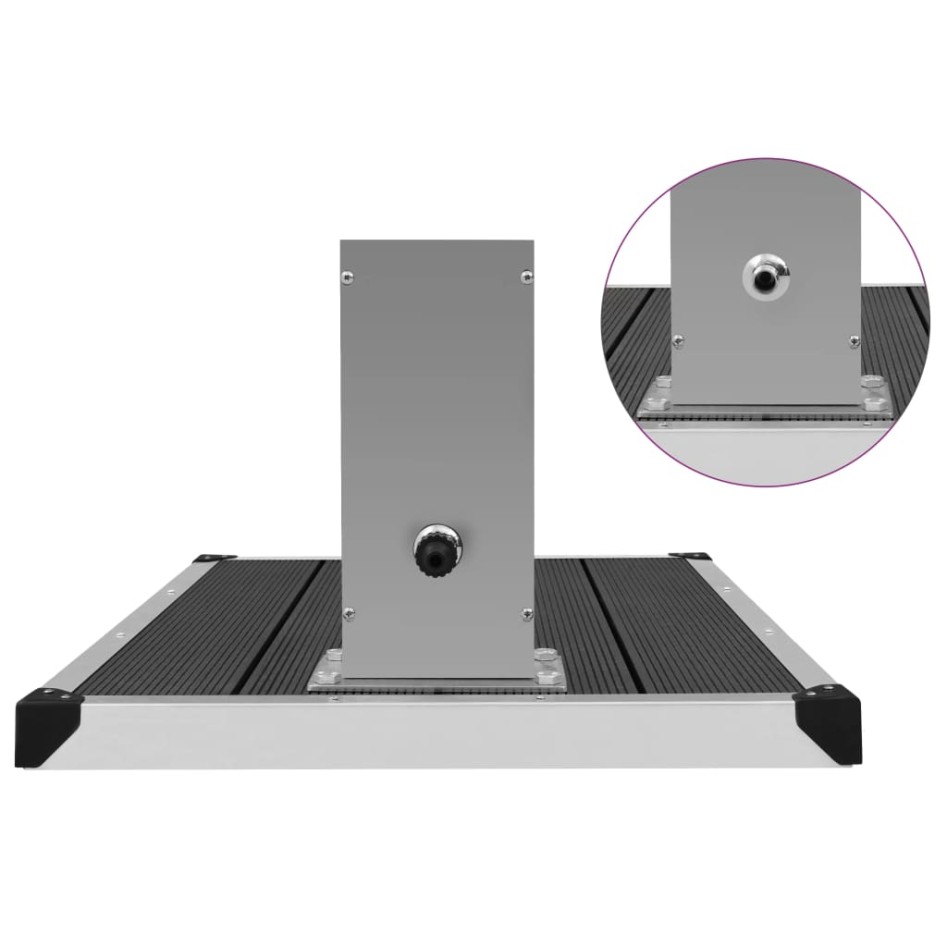 Ducha de jardín con plato acero inoxidable y