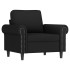Sillón con taburete terciopelo negro 60