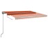 Toldo de pie retráctil manual naranja y marrón 450x300