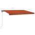 Toldo de pie retráctil manual naranja y marrón 450x300