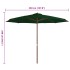 Sombrilla de jardín con palo de madera 350 cm