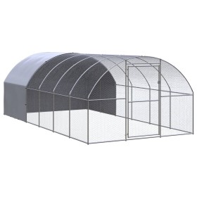 Gallinero de exterior de acero galvanizado 3x6x2