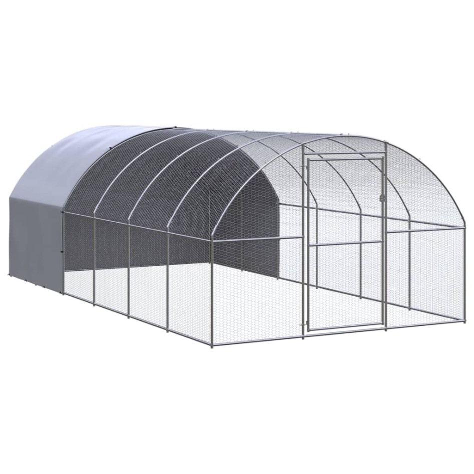 Gallinero de exterior de acero galvanizado 3x6x2