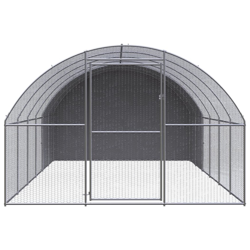 Gallinero de exterior de acero galvanizado 3x6x2
