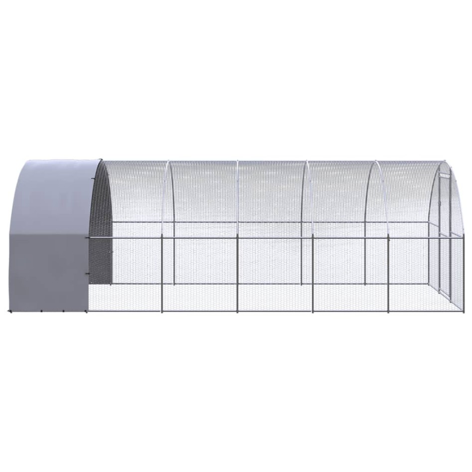 Gallinero de exterior de acero galvanizado 3x6x2