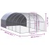 Gallinero de exterior de acero galvanizado 3x6x2