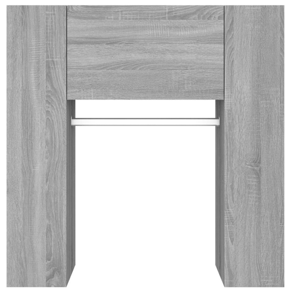 Mueble de recibidor 2 uds madera contrachapada gris