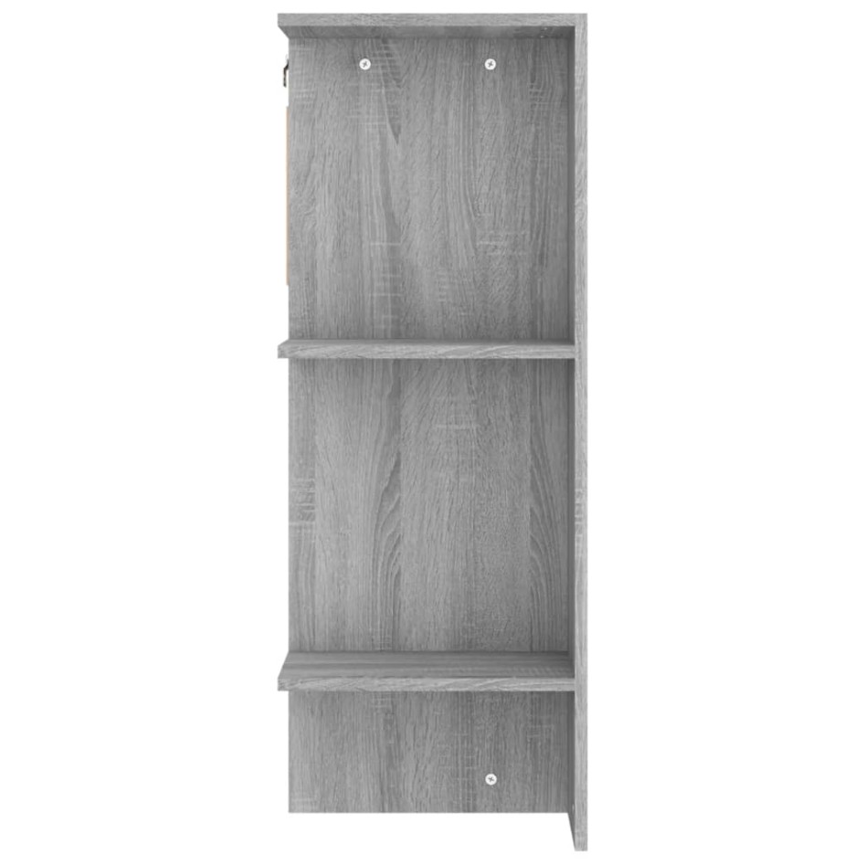 Mueble de recibidor 2 uds madera contrachapada gris