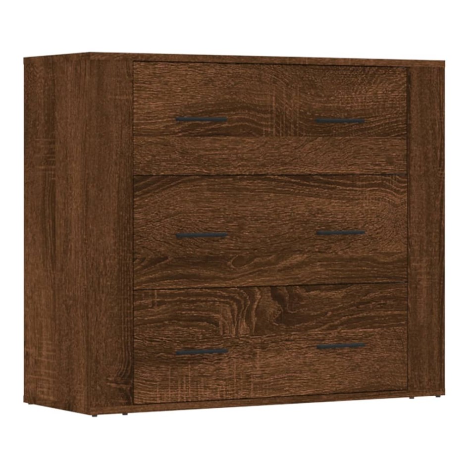 Aparadores 3 piezas madera contrachapada marrón