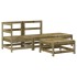 Juego de muebles jardín 4 pzas y cojines madera pino