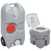 Juego de inodoro portátil y tanque de agua para camping