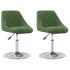 Sillas de comedor giratorias 2 unidades terciopelo verde