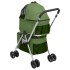 Cochecito doble de perros plegable tela oxford verde