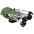 Cochecito doble de perros plegable tela oxford verde
