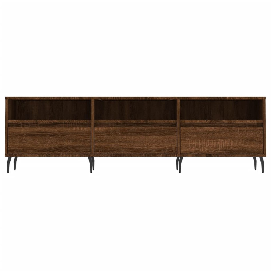 Mueble de TV madera contrachapada roble marrón 150x30x44,5