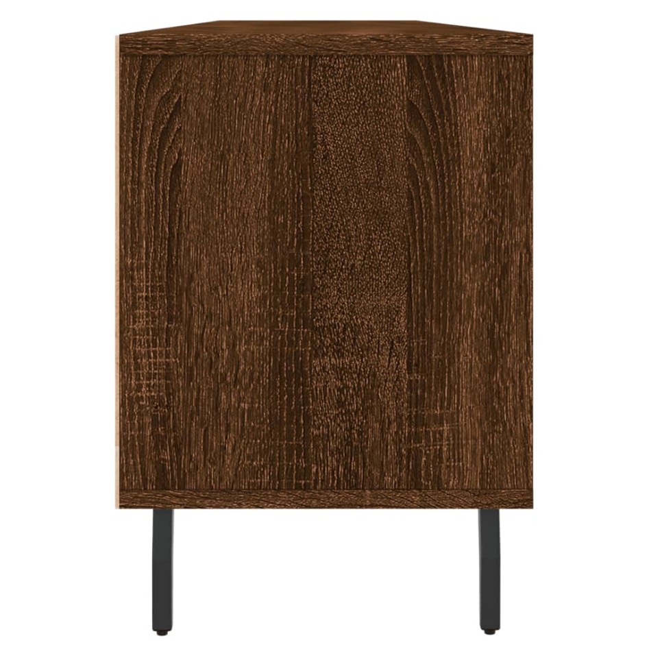 Mueble de TV madera contrachapada roble marrón 150x30x44,5
