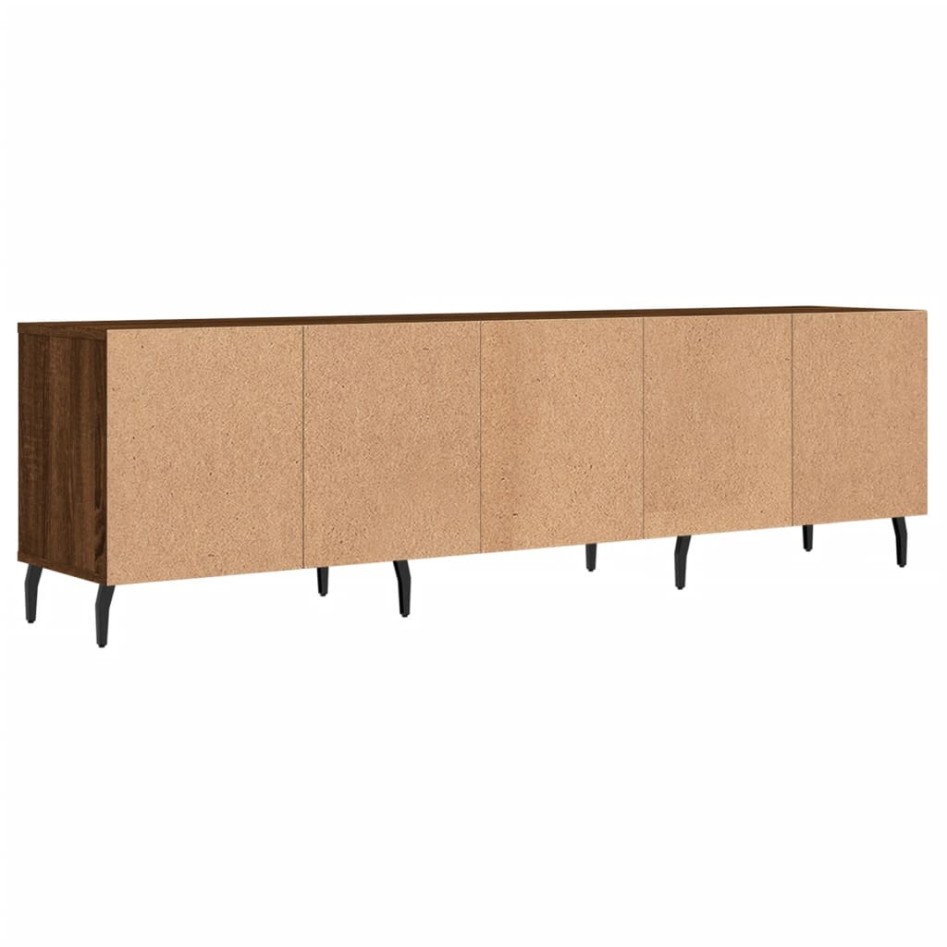 Mueble de TV madera contrachapada roble marrón 150x30x44,5