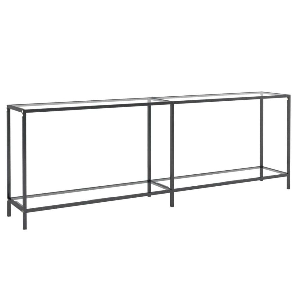 Mesa consola vidrio templado transparente 220x35x75,5