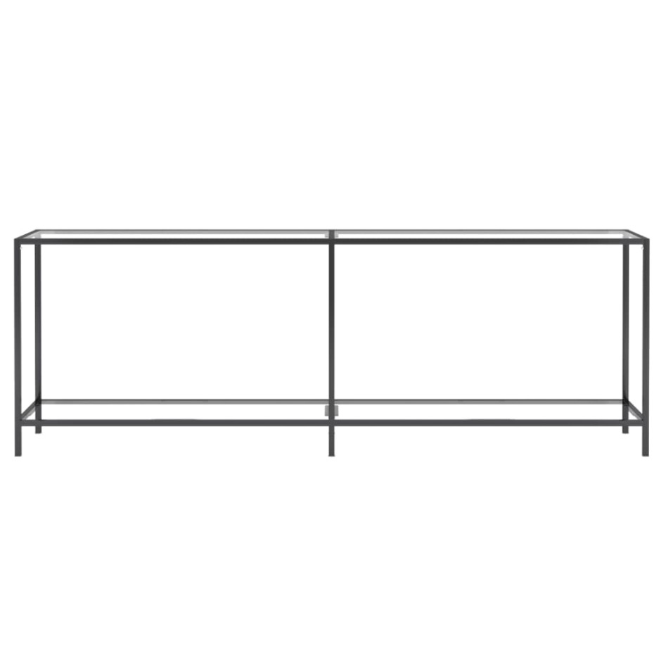 Mesa consola vidrio templado transparente 220x35x75,5