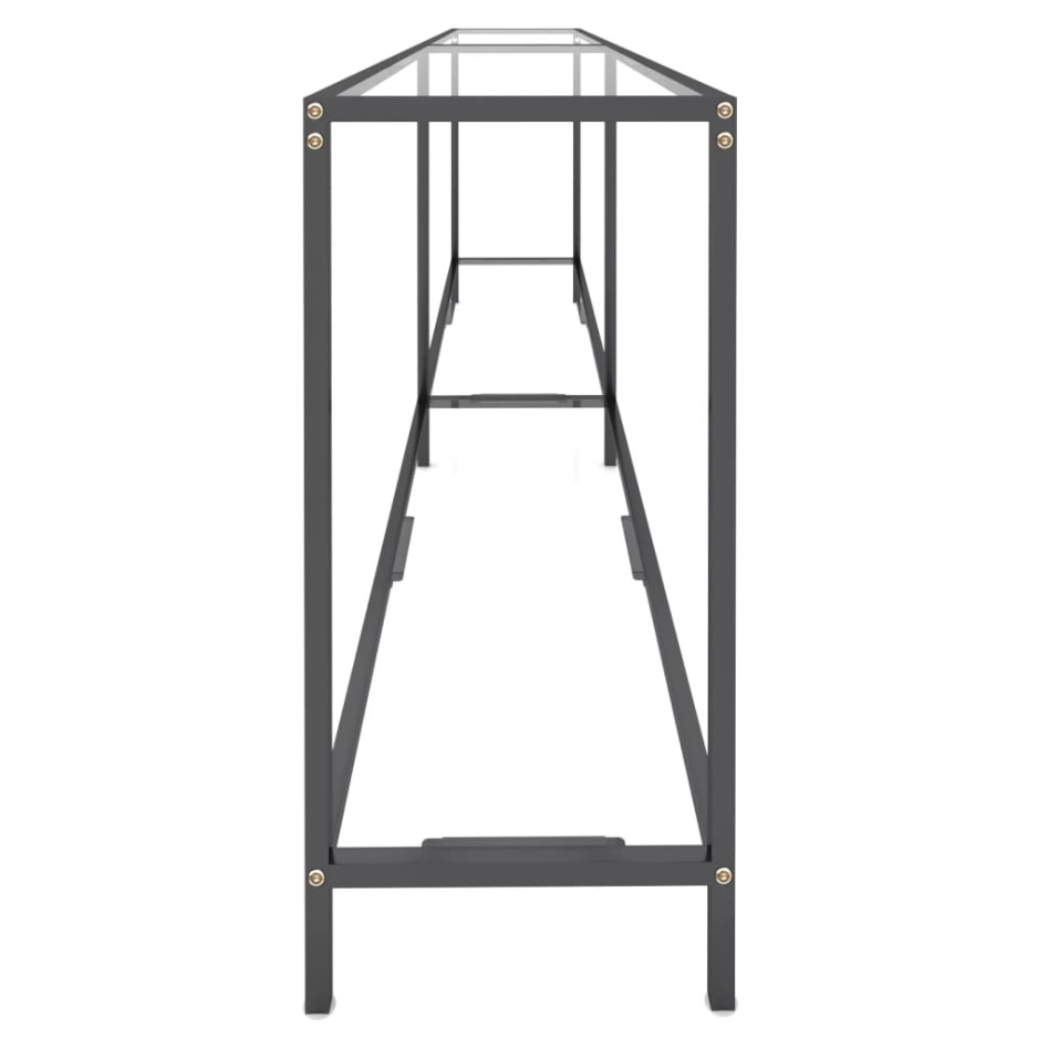 Mesa consola vidrio templado transparente 220x35x75,5