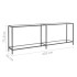 Mesa consola vidrio templado transparente 220x35x75,5