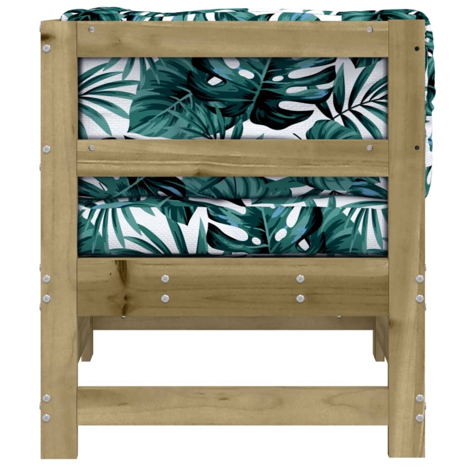 Sofá esquinero con cojines madera de pino