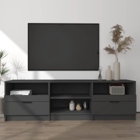 Mueble para TV madera contrachapada negro 150x33,5x45