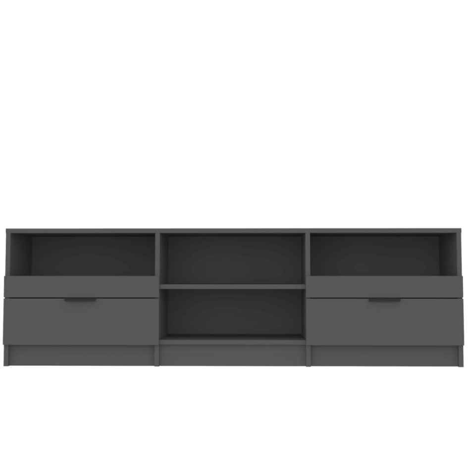 Mueble para TV madera contrachapada negro 150x33,5x45