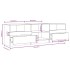Mueble para TV madera contrachapada negro 150x33,5x45