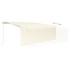 Toldo retráctil manual con persiana crema 4,5x3