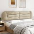 Cabecero de cama acolchado tela crema 200
