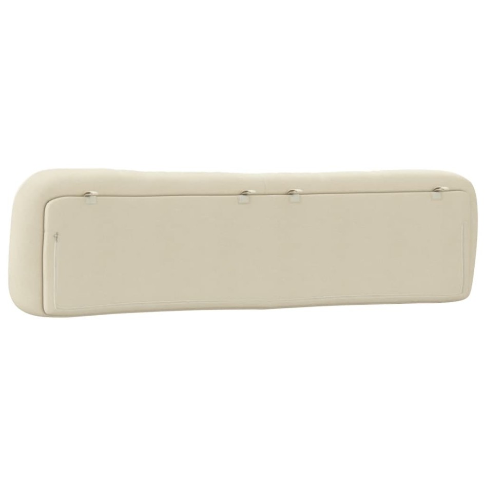 Cabecero de cama acolchado tela crema 200