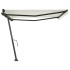 Toldo de pie retráctil manual crema 450x300