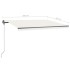 Toldo de pie retráctil manual crema 450x300