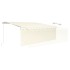 Toldo retráctil manual con persiana y LED crema 4,5x3