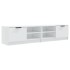 Mueble TV 2 pzs madera contrachapada blanco brillo