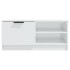 Mueble TV 2 pzs madera contrachapada blanco brillo