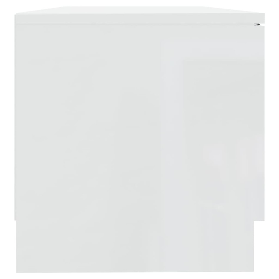 Mueble TV 2 pzs madera contrachapada blanco brillo