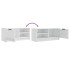 Mueble TV 2 pzs madera contrachapada blanco brillo