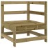 Juego de sofás de jardín 5 piezas madera de pino