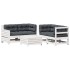 Set muebles jardín 5 pzas con cojines madera maciza pino