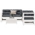 Set muebles jardín 5 pzas con cojines madera maciza pino
