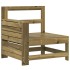 Juego de sofás de jardín 7 pzas madera de pino