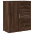 Aparador de madera de ingeniería 2 uds marrón roble 60x31x70