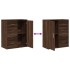 Aparador de madera de ingeniería 2 uds marrón roble 60x31x70