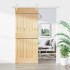 Puerta corredera con herrajes madera maciza de pino 85x210