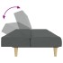 Sofá cama de 2 plazas con taburete tela gris