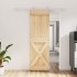 Puerta corredera con herrajes madera maciza de pino 70x210